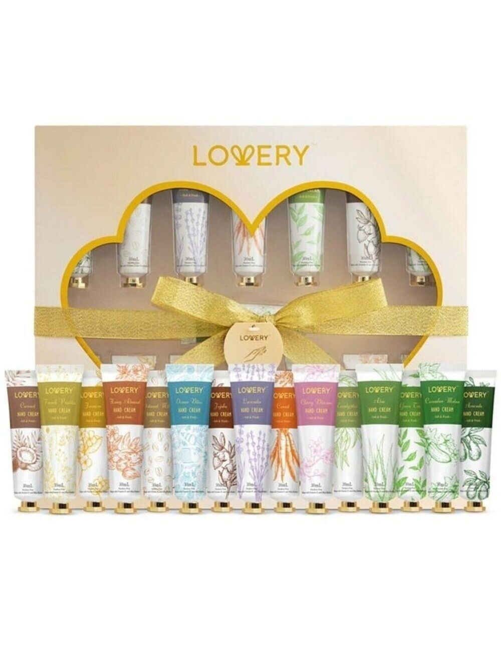 LOVERY AROMATHERAPY 15 PIECE HAND LOTION GIFT SET SHEA BUTTER VITAMIN E